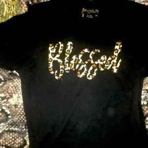 Leopard print blessed shirt size small